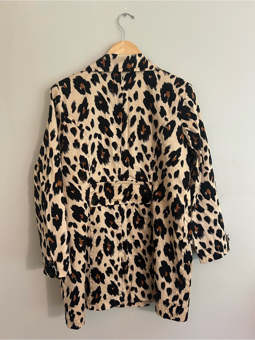 Robert Louis Leopard Print Trench Coat - Beige, Black & Brown - Picture 4 of 13